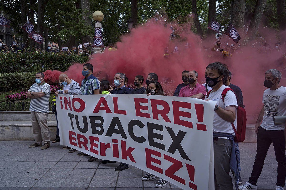 Tubacexeko langileen protesta bat. ARITZ LOIOLA / FOKU