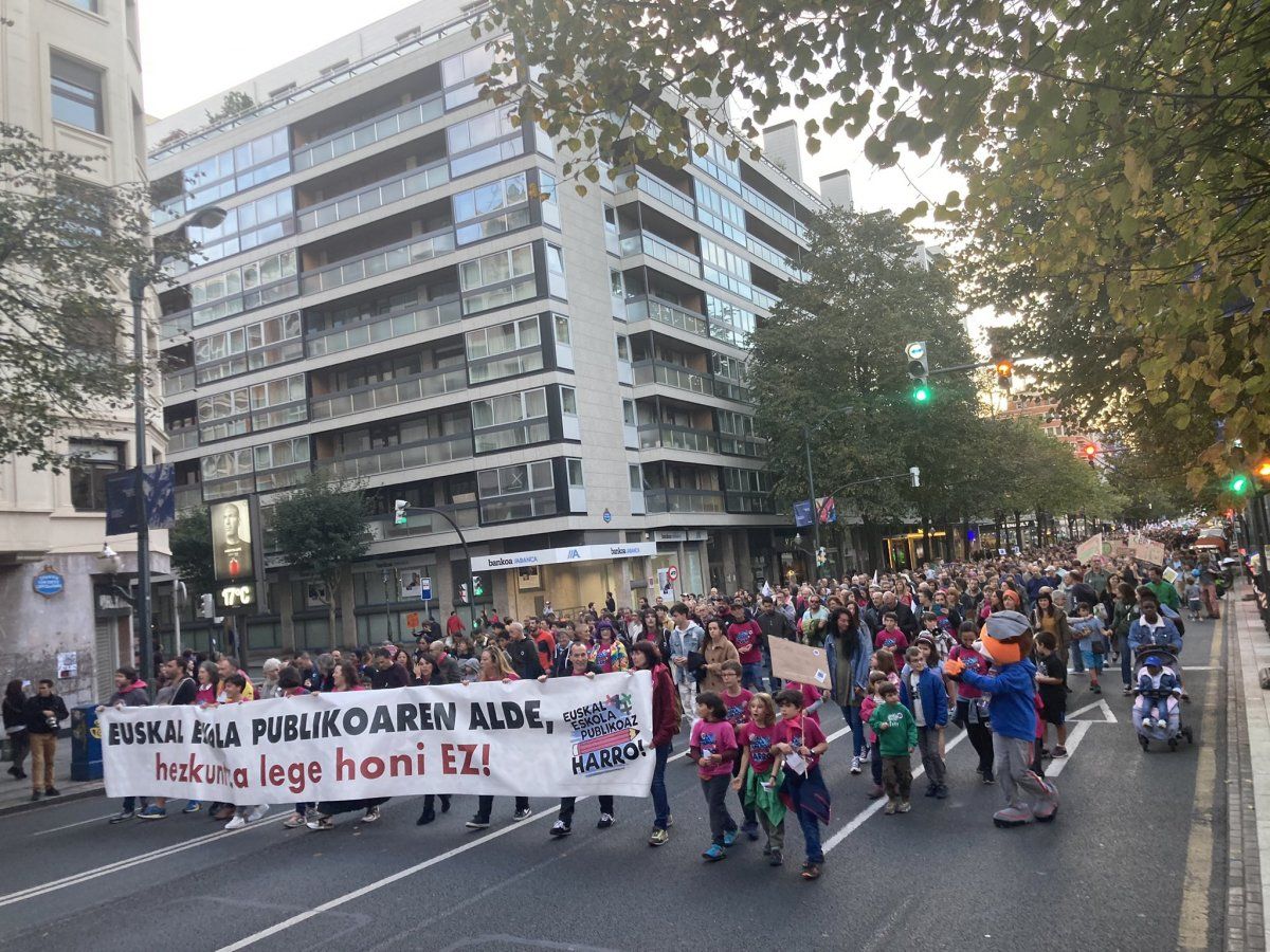 Bilboko manifesazioa, gaur, abiatu berritan. IRATI URDALLETA