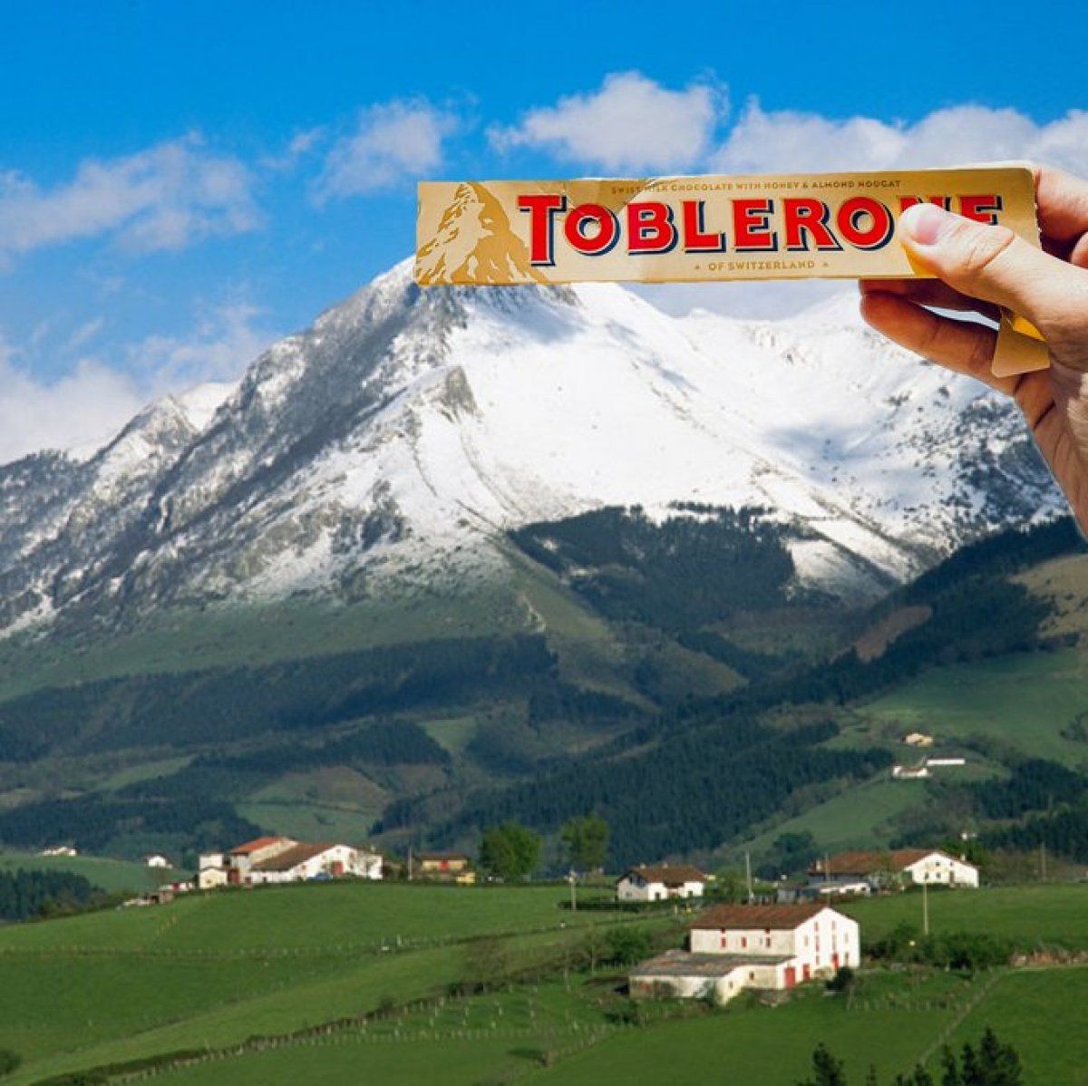 Matterhorn-Cervino mendia, Txindoki eta Toblerone elkartu ditu @umoreaskea txiolariak. @UMOREASKEA