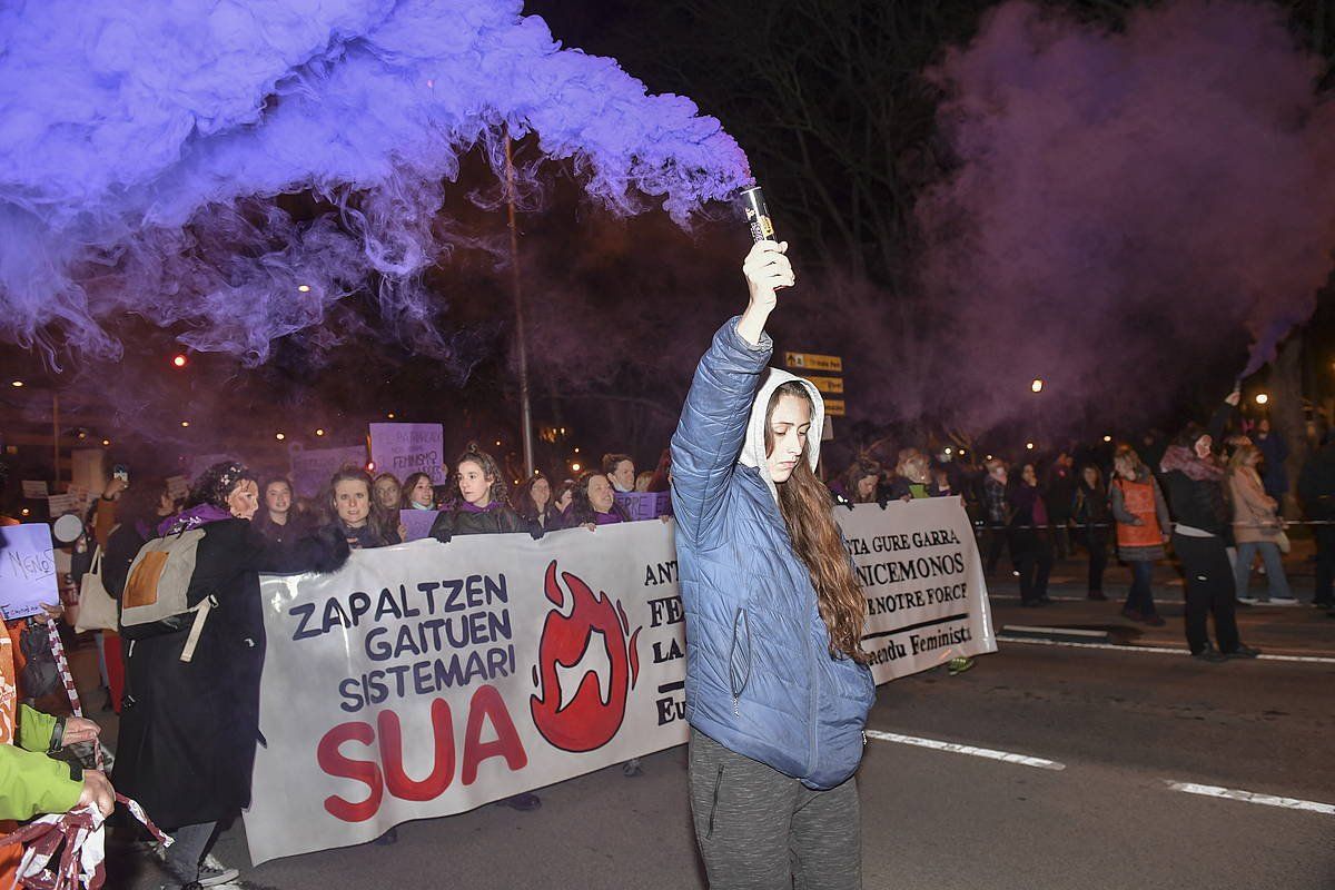 Mugimendu feministak deituta Martxoaren 8an egindako mobilizazioa, iaz. IDOIA ZABALETA / FOKU