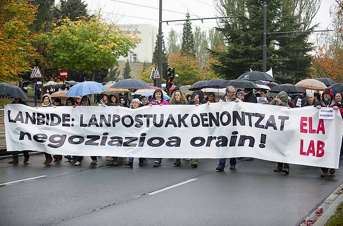 Protesta, gaur, Gasteizen. RAUL BOGAJO, ARP