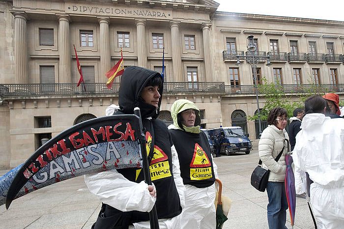 Gamesako langileen protesta bat, 2010ean. JAGOBA MANTEROLA, ARP