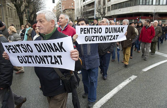 Pentsiodunen protesta bat, Iruñean. JAGOBA MANTEROLA, ARP