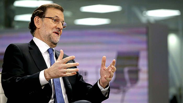 Mariano Rajoy, atzoko elkarrizketan. JUANJO MARTIN, EFE