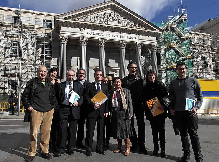 Amaiur, ERC eta BNGko diputatuak, Madrilen. BERRIA