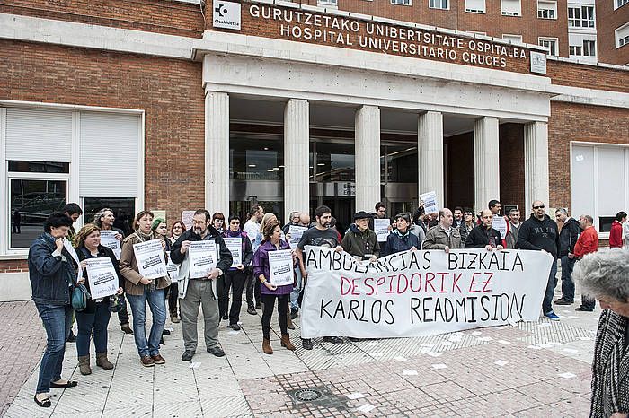 Bizkaiko anbulantzien protesta bat. JON HERNAEZ