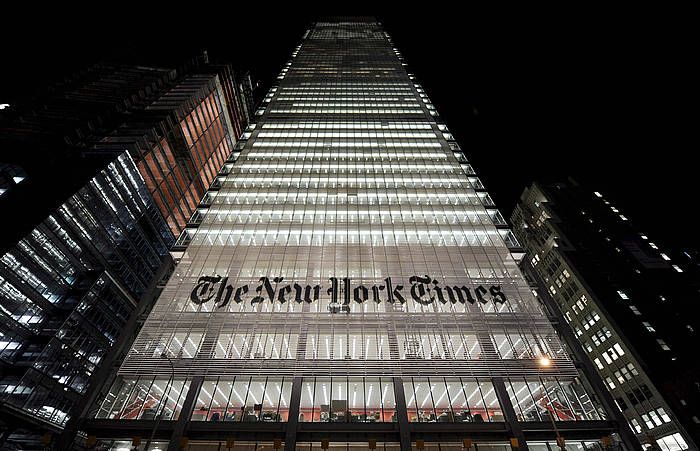 The New York Times egunkariaren egoitza, Manhattanen. JUSTIN LANE, EFE