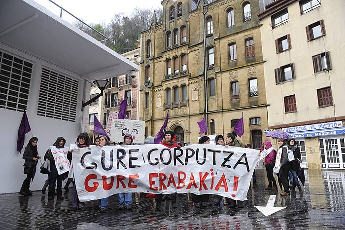 Abortatzeko eskubidearen alde gaur, Donostian. JON URBE, ARP