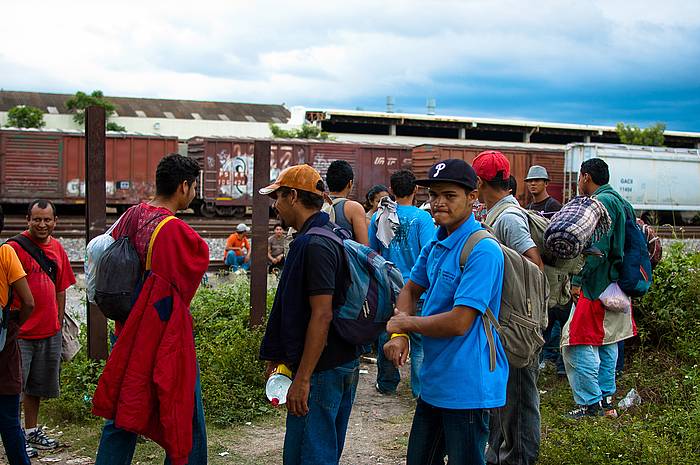 Migranteak trenbideetan zain,Tierra Blancan (Veracruz). PEP COMPANYS
