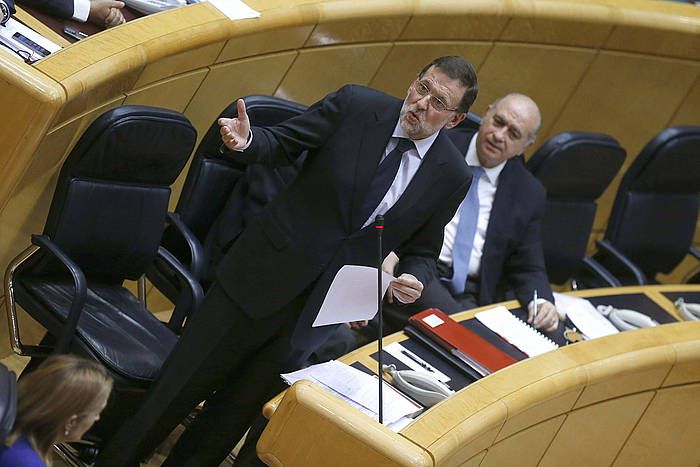 Rajoy, Espainiako Senatuan, gaur. J. LIZON, EFE