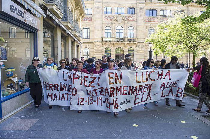 Garbitzaileen manifestazioa, Donostian. JON URBE / ARGAZKI PRESS