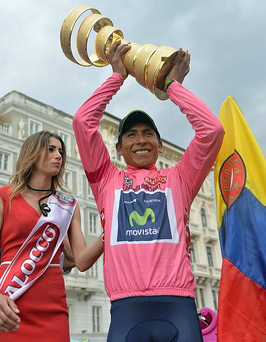 Movistarreko Nairo Quintanak irabazi du Giroa. LUCA ZENNARO / EFE