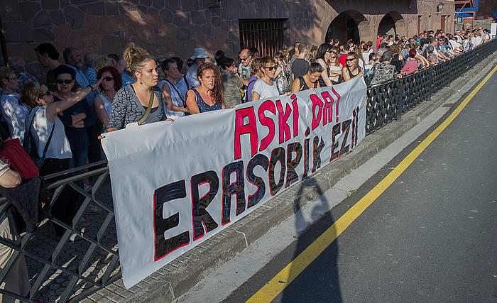 Sexu erasoa salatzeko elkarretaratzea. ANDONI CANELLADA / ARGAZKI PRESS