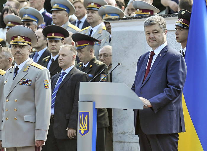 Petro Poroxenko, ekitaldi ofizial batean. MYKOLA LAZARENKO / PRESIDENTIAL PR