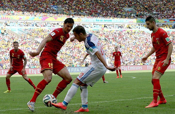 Belgikak 1-0 irabazi dio Errusiari. ABEDIN TAHERKENAREH / EFE