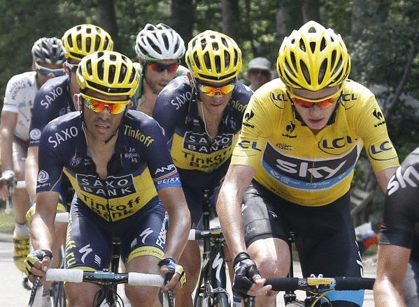 Contador eta Froome, iaz, Tourrean. GUILLAUME HORCAJUELO / EFE