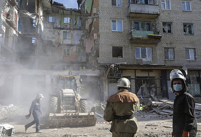 Borroken ondorioak, Sloviansk inguruetan. ANASTASIA VLASOVA / EFE