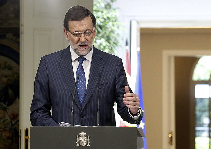 Mariano Rajoy, balantzea egiten. ZIPI, EFE