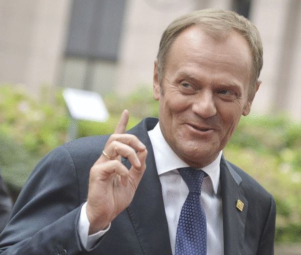 Donald Tusk Poloniako lehen ministroa, gaur, Bruselan. STEPHANIE LECOCQ / EFE