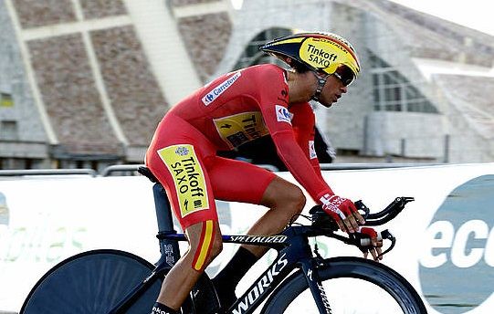 Alberto Contador, erlojupekoan. LAVANDEIRA JR, EFE