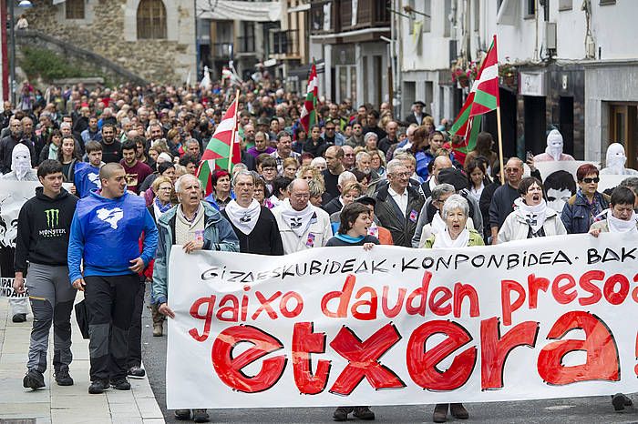 Ondarroan aurten preso gaixoen eskubideen alde egindako manifestazioa. MARISOL RAMIREZ / ARGAZKI PRESS