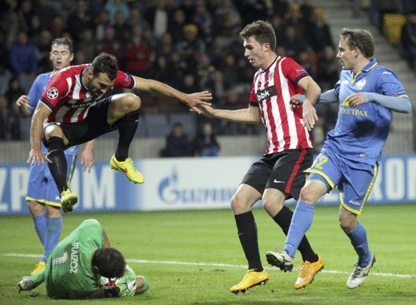 BATE Borisov-Athletic partidako irudi bat. TATYANA ZENKOVICH, EFE