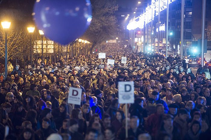 D ereduaren aldeko manifestazioa ELA, LAB, STEE-EILAS, Sortzen Ikasbatuaz eta IAk deiturikoa, iaz. IñIGO URIZ, ARGAZKI PRESS