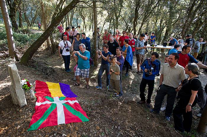 Ezkaba mendian fusilatutako presoei egindako omenaldia. IñIGO URIZ