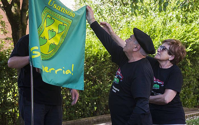 Usansoloren desanexioaren aldeko egitasmoa, maiatzean. LUIS JAUREGIALTZO, ARP