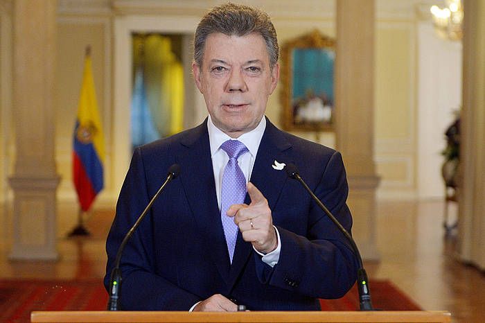 Juan Manuel Santos Kolonbiako Gobernuko presidentea. JAVIER CASELLA / EFE