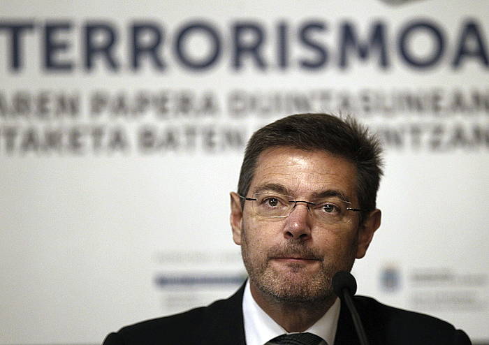 Rafael Catala Justizia ministroa, Donostian. JAVIER ETXEZARRETA / EFE