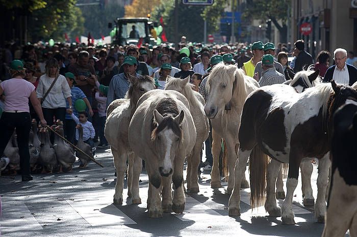 UAGNk deituta, 2009an nekazaritzarako laguntzak eskatzeko Iruñean egindako protesta bat. JAGOBA MANTEROLA, ARGAZKI PRESS