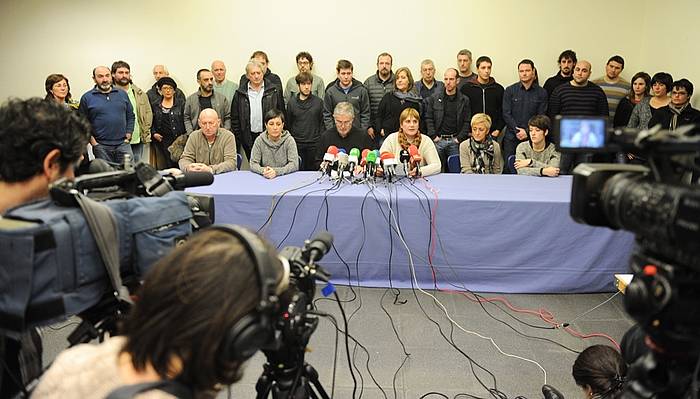 Euskal eragileak, gaur, Bilbon, larunbateko manifestaziora deitzen. ARGAZKI PRESS