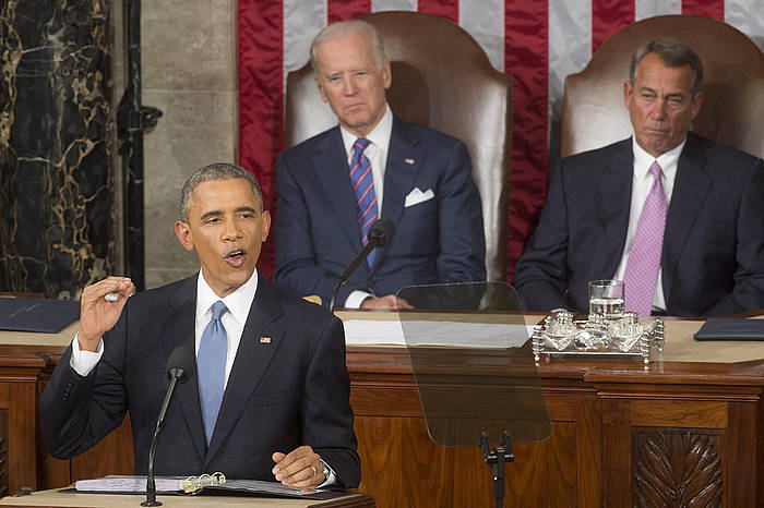 AEBetako presidente, Barack Obama, Kongresuan. MICHAEL REYNOLDS / EFE