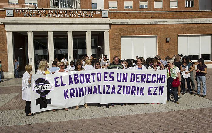 Abortatzeko eskubidearen aldeko manifestazioa, iaz, Barakaldon. MONIKA DEL VALLE / ARGAZKI PRESS