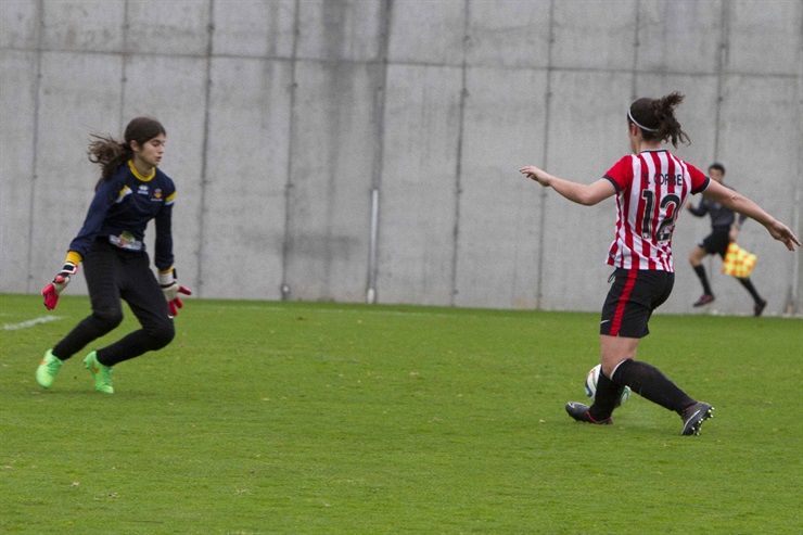 Bi gol egin ditu Yulema Corresek. ATHLETIC