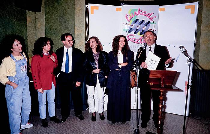 Euskadi Gaztearen inaugurazioko ekitaldia, 1990. urteko martxoan. EITB