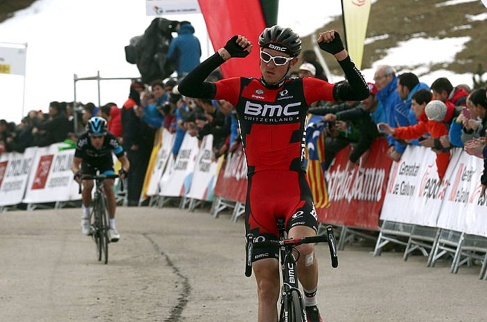 Tejay Van Garderen, helmugan. TONI ALBIR / EFE