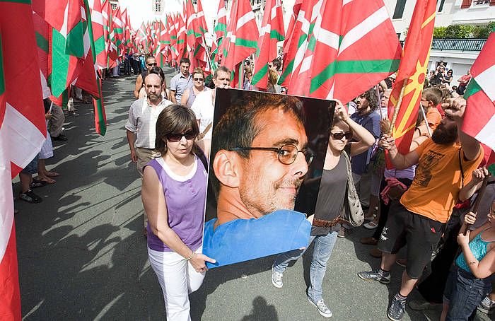 Jon Anzari Ziburun eginiko omenaldia. JUAN HERRERO, EFE