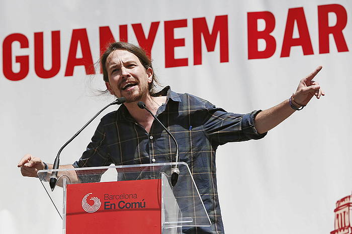 Pablo Iglesias, Bartzelonan eginiko ekitaldi batean. SUSANNA SAEZ / EFE