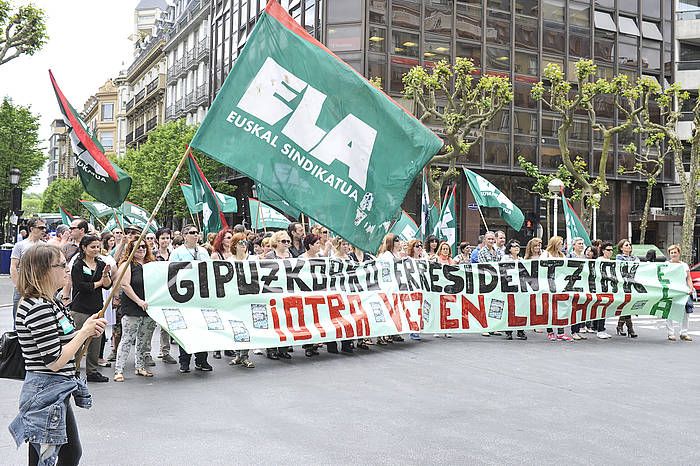 ELAren protesta Donostian maiatzaren 8an. IDOIA ZABALETA / ARGAZKI PRESS