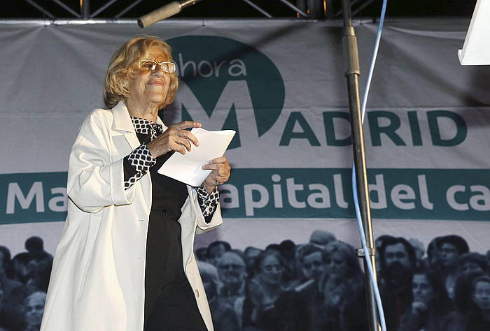 Manuela Carmena Madrilgo alkate izan daiteke PSOEk babesten badu. ALBERTO MARTIN, EFE