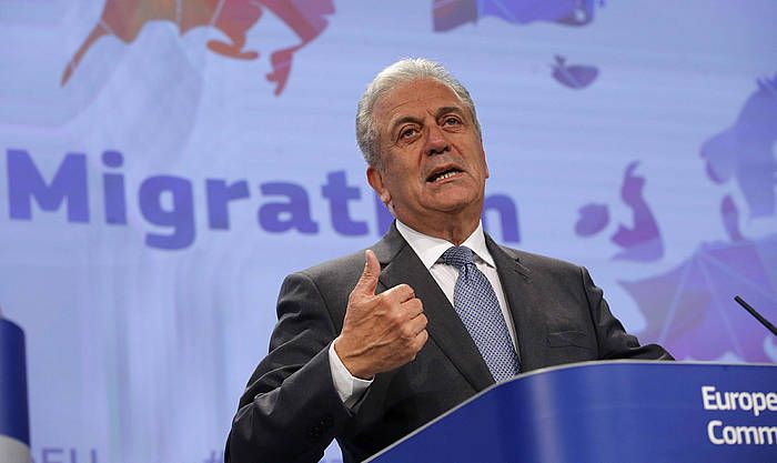 Dimitris Avramopoulos Europako Batasuneko Immigrazio komisarioa. OLIVIER HOSLET / EFE