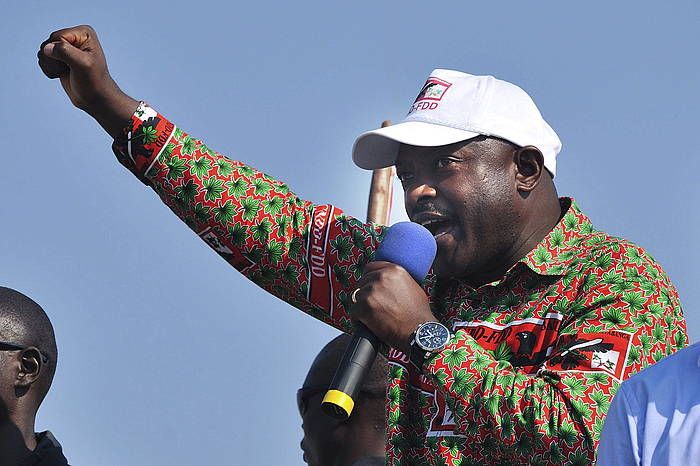 Pierre Nkurunziza Burundiko presidentea, artxiboko irudi batean. YANNICK TYLLE, EFE