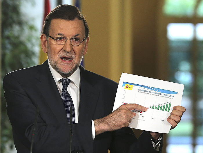 Ikasturte politikoaren balorazioa egin du Mariano Rajoyk. BALLESTEROS / EFE