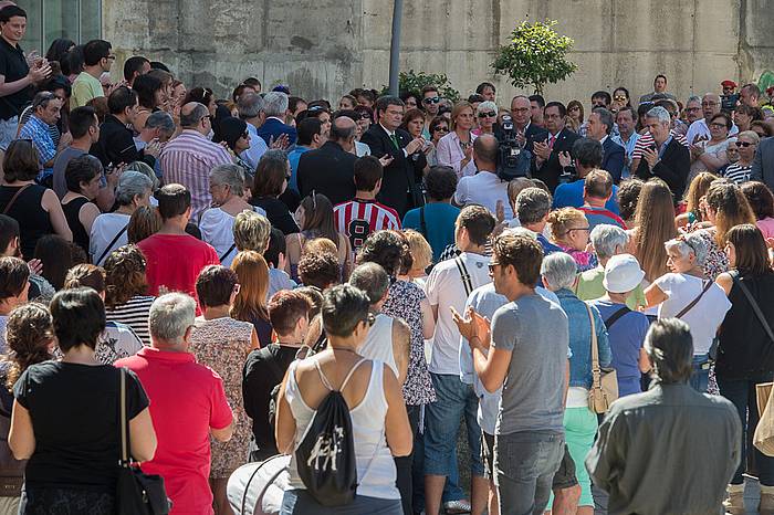 Jendetza Abusun, Leire Rodriguezen hilketa gaitzesteko. MONIKA DEL VALLE / ARGAZKI PRESS