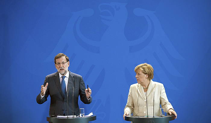 Mariano Rajoy eta Angela Merkel. BERND VON JUTRCZENKA