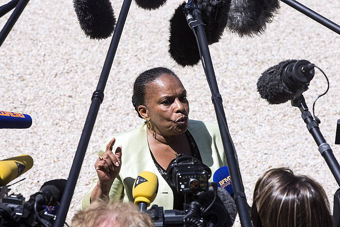 Christiane Taubira Frantziako Justizia ministroa, artxiboko irudi batean. ETIENNE LAURENT / EFE