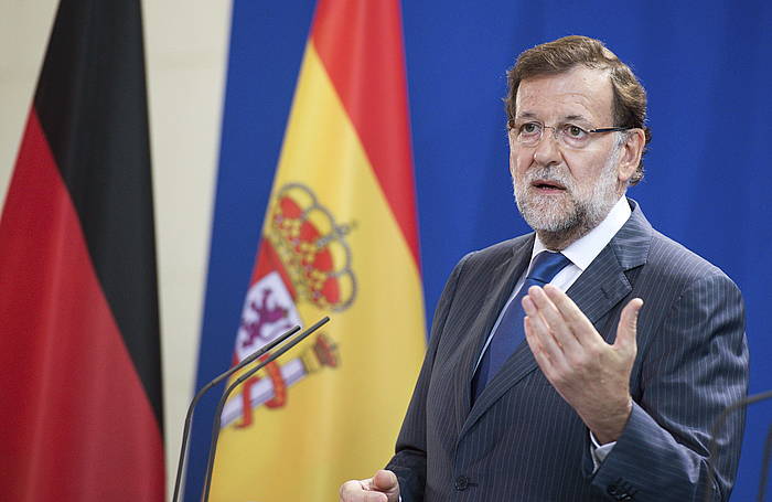 Mariano Rajoy, Berlinen, herenegun. BERND VON JUTRCZENKA / EFE