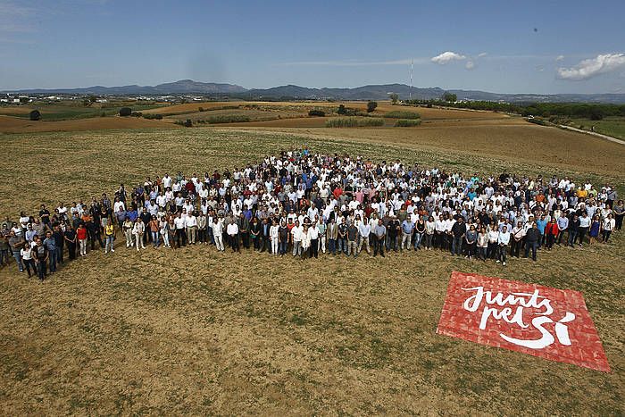 Junts Pel Si zerrendako kideen ekitaldia Mollet del Vallesen. QUIQUE GARCIA / EFE